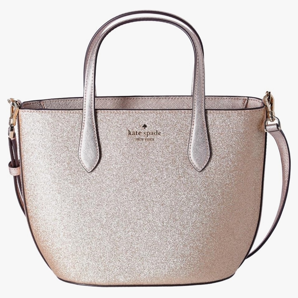 Kate Spade Glitter Glimmer Small Zip Satchel Crossbody Bag